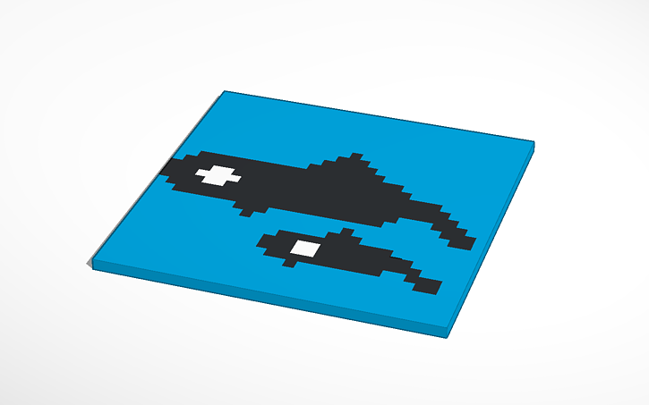 3D design Pixel Art Contest entry Mother Orca with baby (sorry about ...