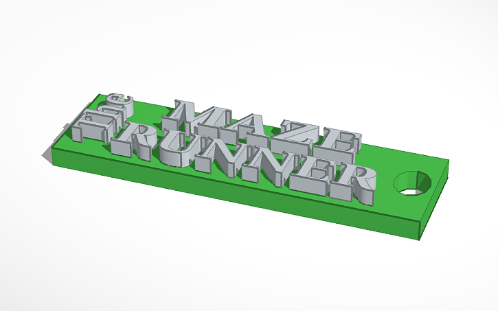 3D design The MAZE RUNNER keychain - Tinkercad