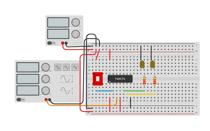 Pcb Tp3 Circuit design MiftahAkbarAdzandra_TP3_TEKDIG - Tinkercad