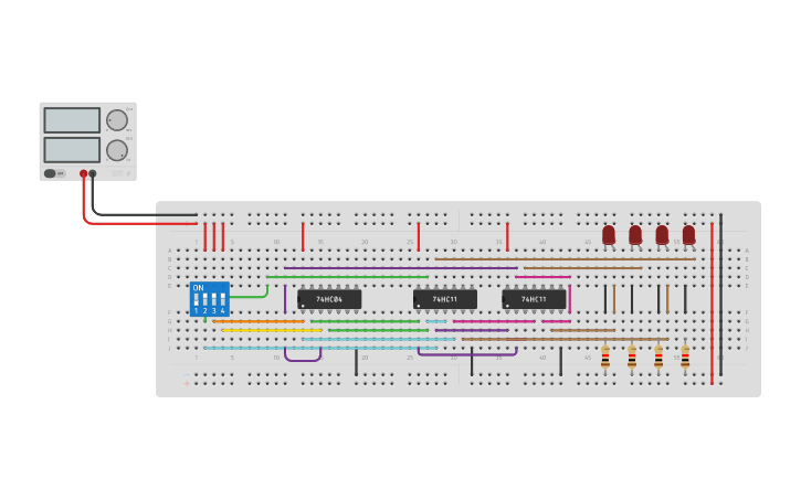 Circuit design DEMULTIPLEXER - Tinkercad