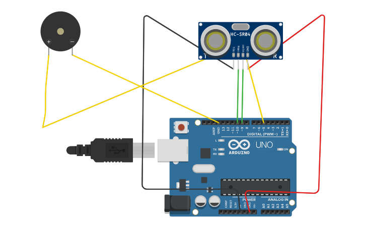 Circuit design Automatic bell system - Tinkercad