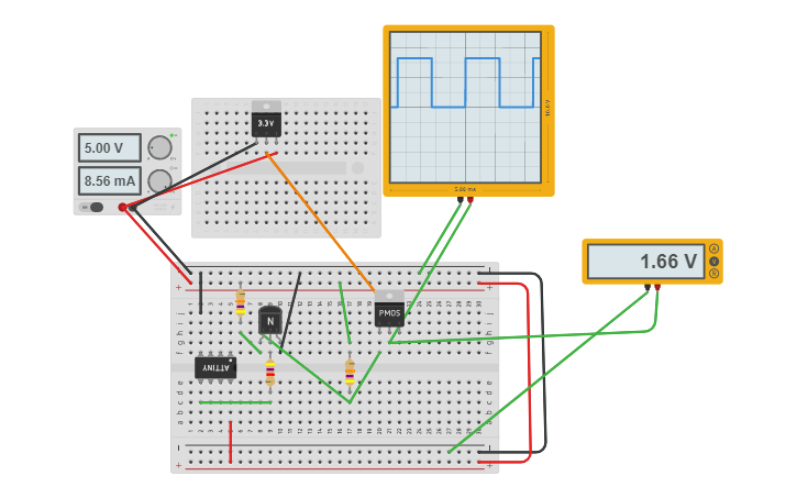 Circuit design Pulse Signal - Tinkercad