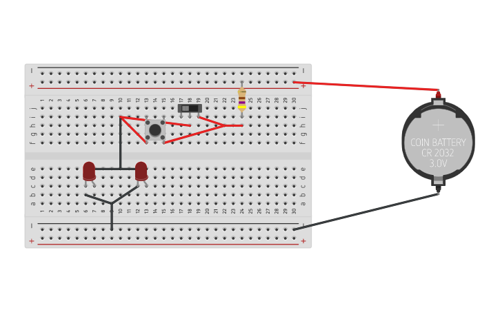 Circuit design Parallel circuit - Tinkercad