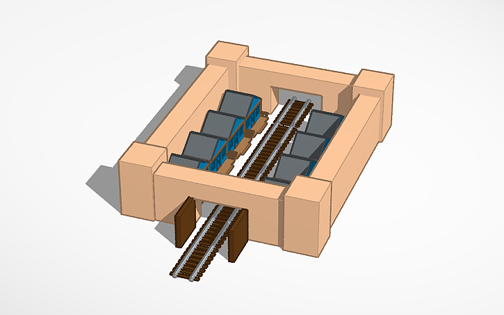 3D design Dead rails outpost - Tinkercad