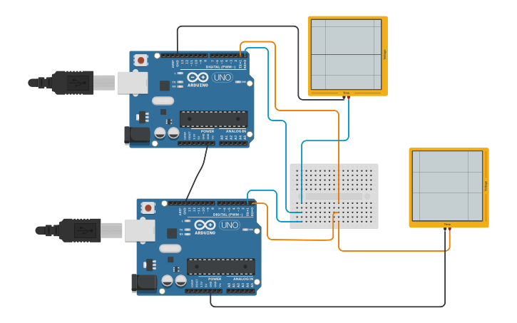 Circuit design Serial Communication with Arduino - Tinkercad