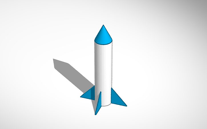3D design Rocketship - Tinkercad