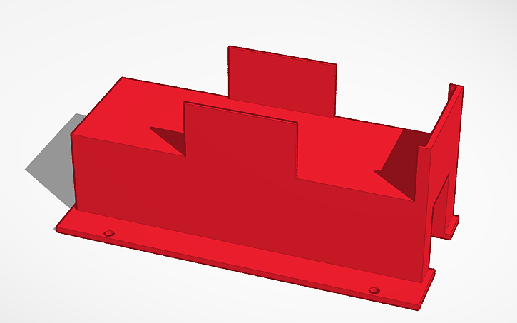 3D design battery support - Tinkercad