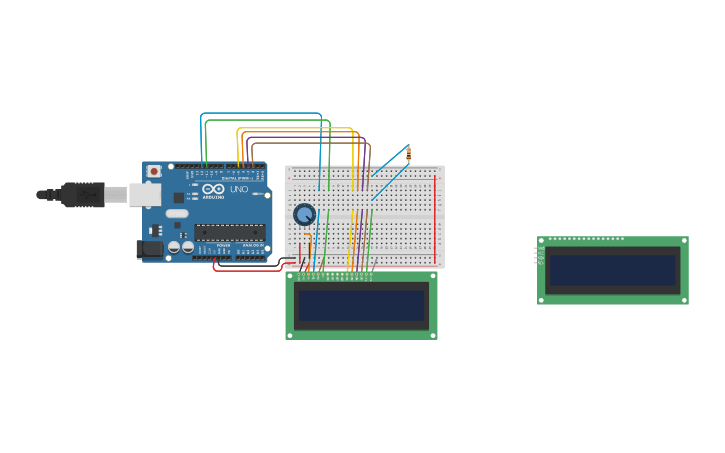 Circuit design lcd - Tinkercad