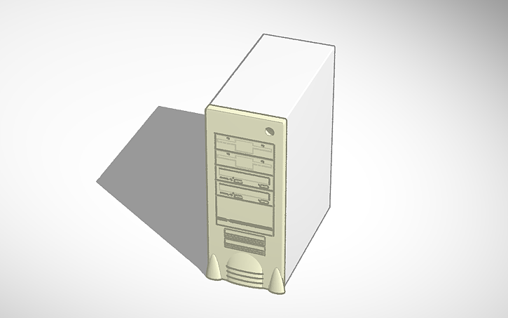 3D design PC Case with Faceplate Floppy/CD-rom - Tinkercad