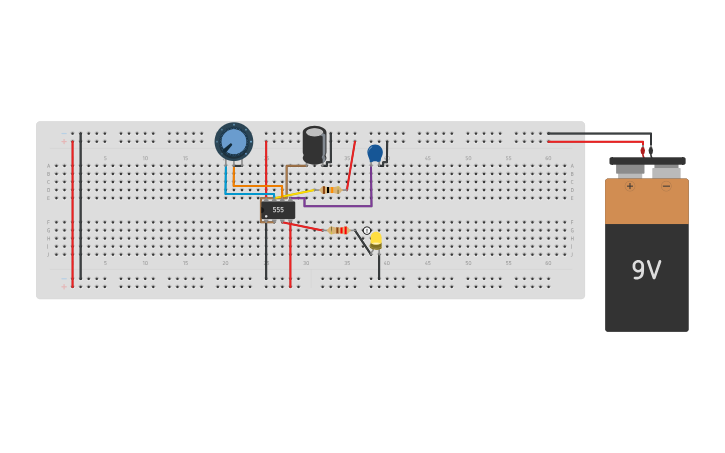 Circuit design 555 Timer - Tinkercad
