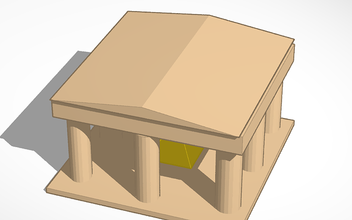 3D design temple - Tinkercad