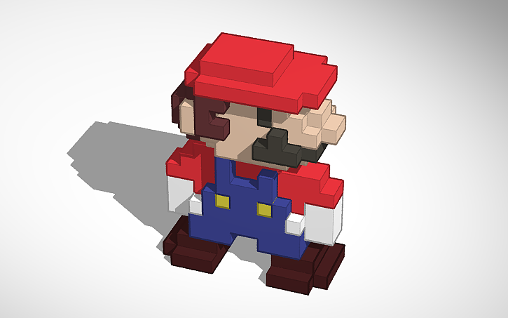 3D design 30th Anniversary 8-bit Mario (World of Nintendo) - Tinkercad