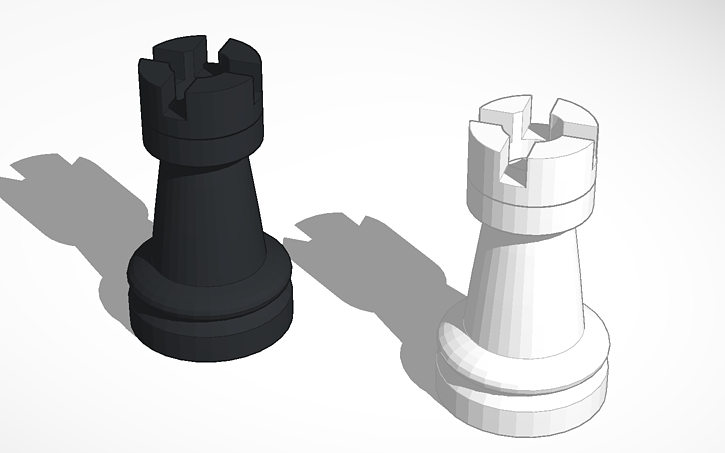 3D design Chess rooks - Tinkercad