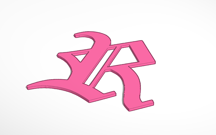 3D design Old english R - Tinkercad