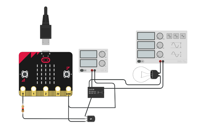 Circuit design Microbit - Tinkercad