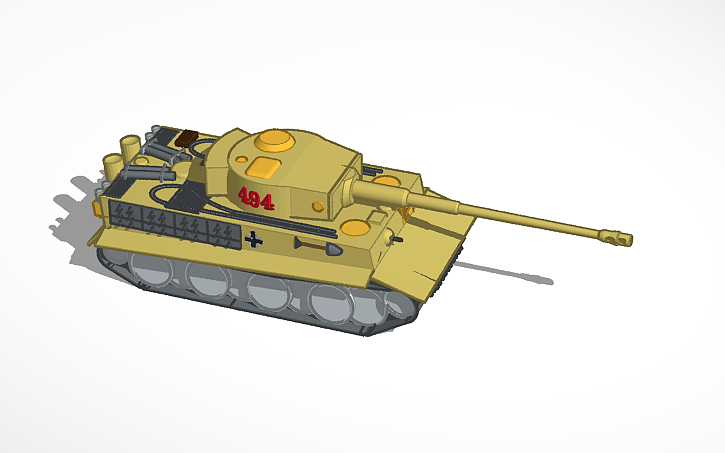 3D design Tiger I - Tinkercad