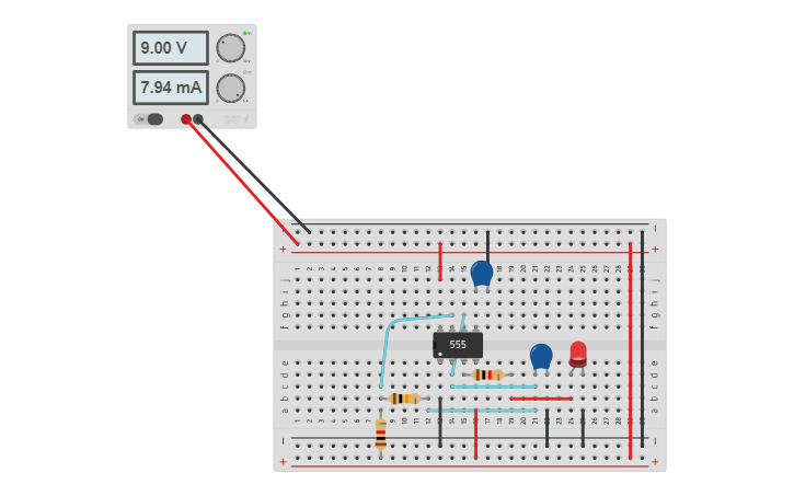 Circuit design LED Blinking Circuit - Tinkercad