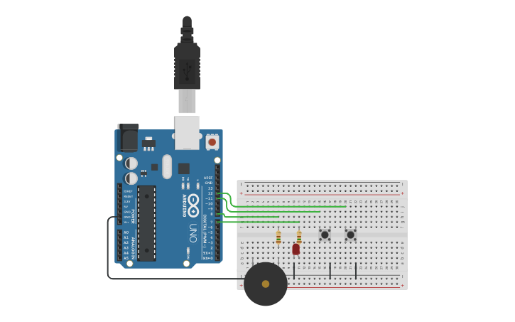 Circuit design Push Button, Resistor Pull Up e Resistor Pull Down ...