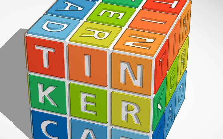 3D design Tinkercad Rubix Cube - Tinkercad