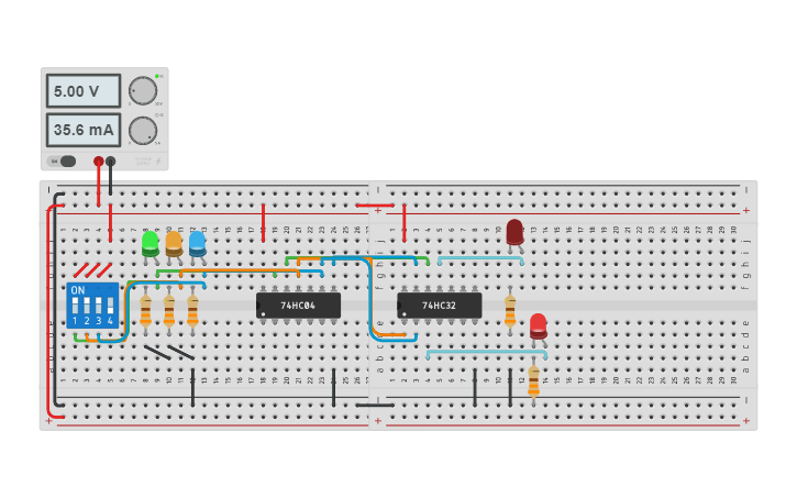 Circuit design LETADA - ACTIVITY - DECODER CIRCUIT 001 - Tinkercad