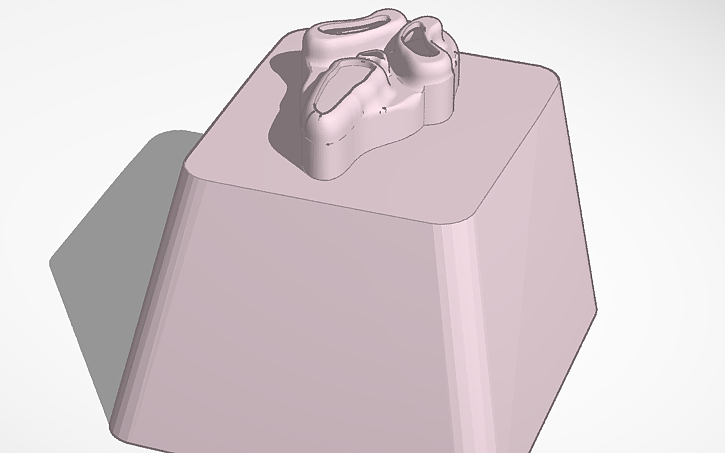 3D design Ghostface Keycap - Tinkercad