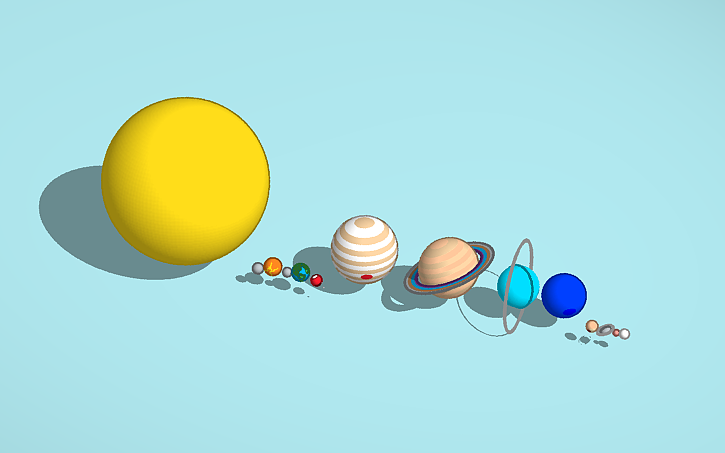3D design Solar system - Tinkercad
