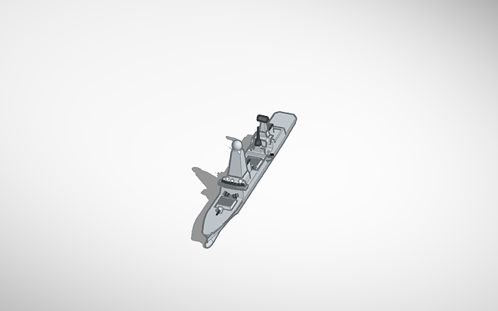 3D design LNS/HMS Type 45 Daring-Class Destroyer - Tinkercad