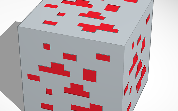 3D design Minecraft Redstone Ore - Tinkercad