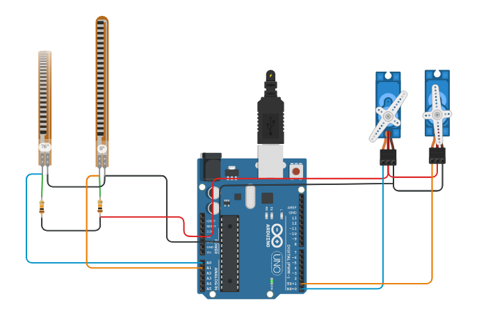 Circuit design Corrector de Postura - Tinkercad