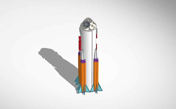 3D design rocket small version - Tinkercad