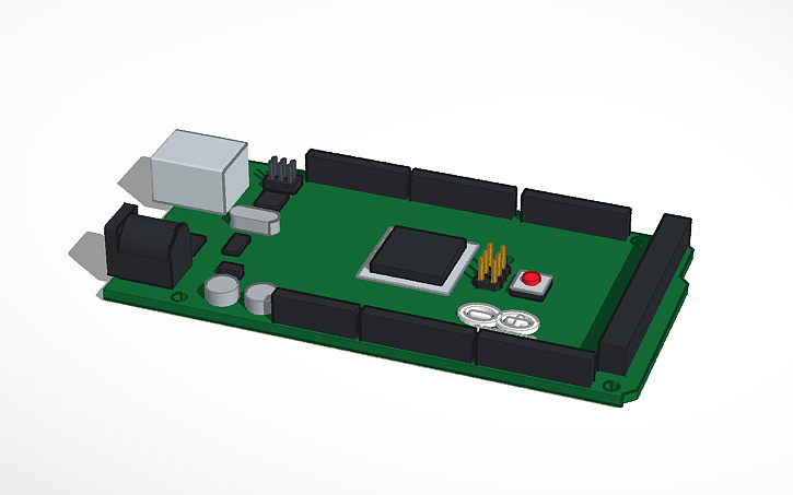 3D design Arduino Mega CAD del 2 - Tinkercad
