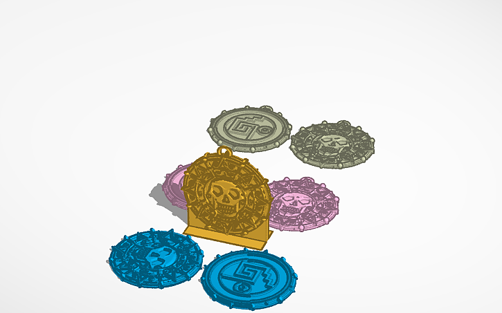 3D design POTC Aztec Coin - Tinkercad