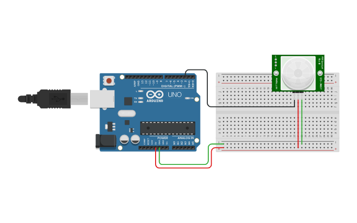 Motion Detection Project Circuit design Motion Detection System Using PIR Sensor and Arduino UNO ...