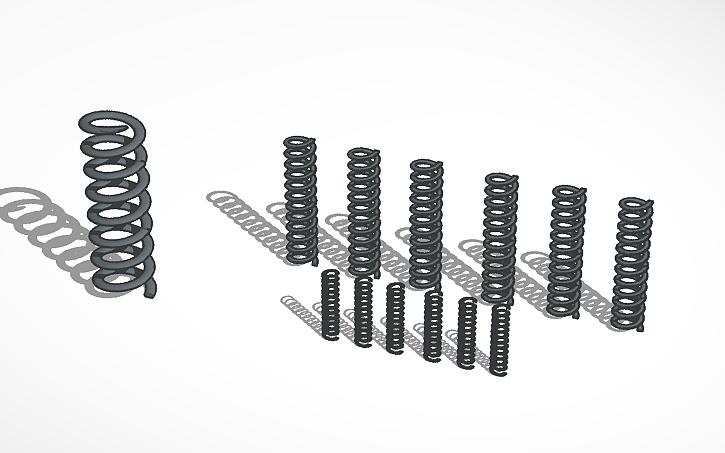 3D design Coil Springs - Tinkercad
