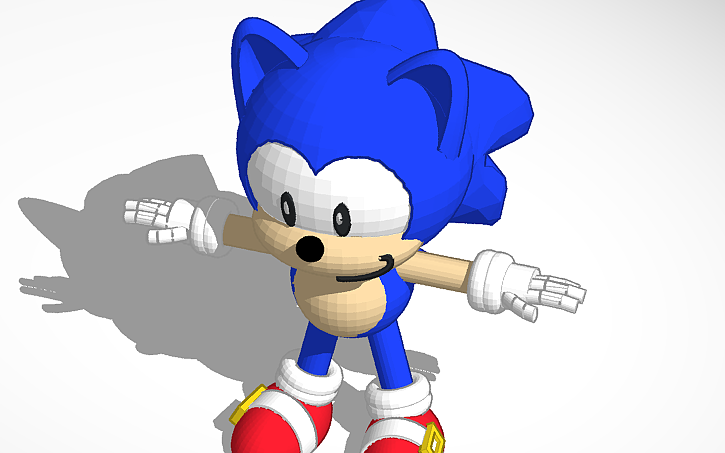 3D design Sonic The Hedgehog (Custom) - Tinkercad