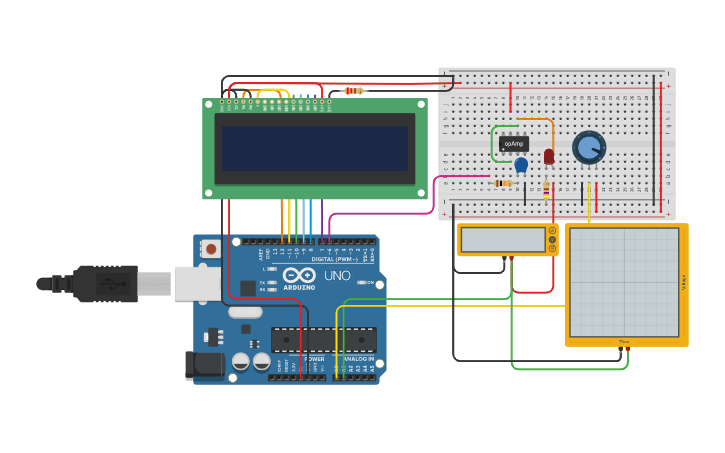 Circuit design Active low pass filter - Tinkercad
