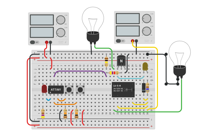 Circuit design Attiny85 Timer Relay - Tinkercad