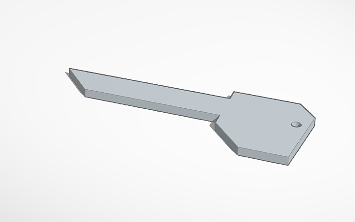 3D design Useless key - Tinkercad