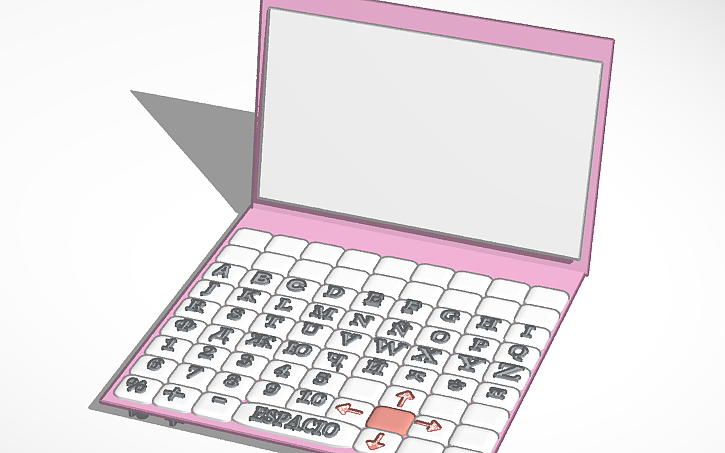 3D design Pink computer - Tinkercad