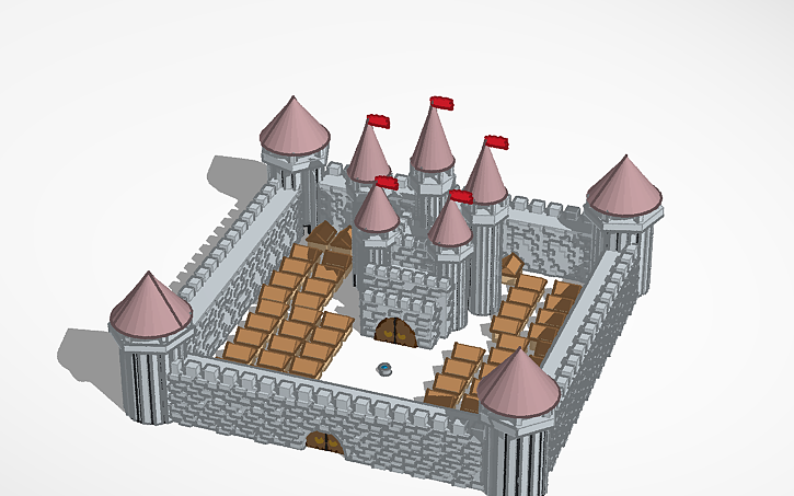 3D design Medieval Castle - Tinkercad