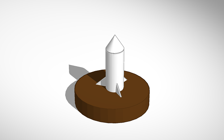 3D design rocket stand - Tinkercad