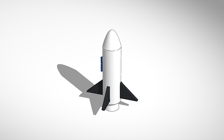 Cad Software Rocketship 3D design Rocket Ship - Tinkercad