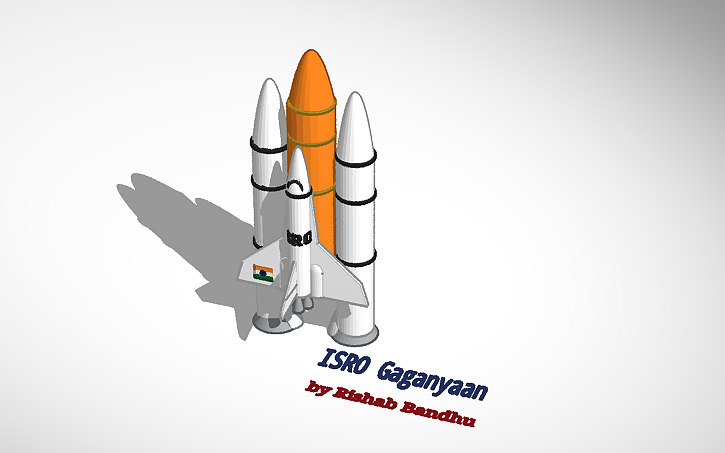 3D design ISRO Gaganyaan Rocket - Tinkercad