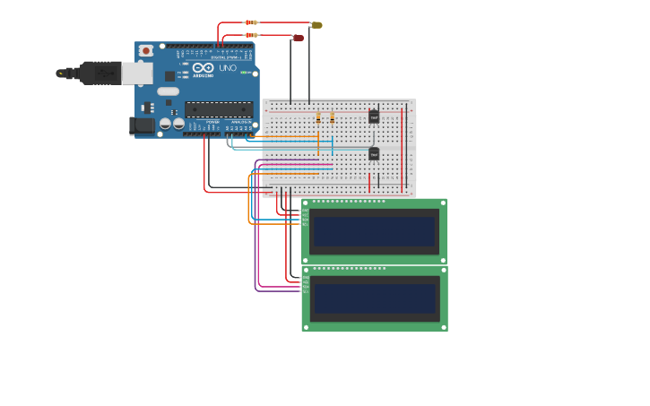 Circuit design TR2 (TMP36 temp sensor I2C LCD with Arduino ) - Tinkercad