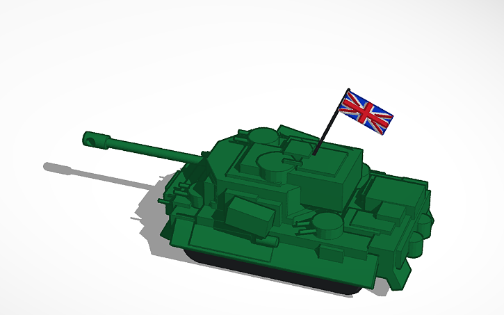 3D design British Tank - Tinkercad