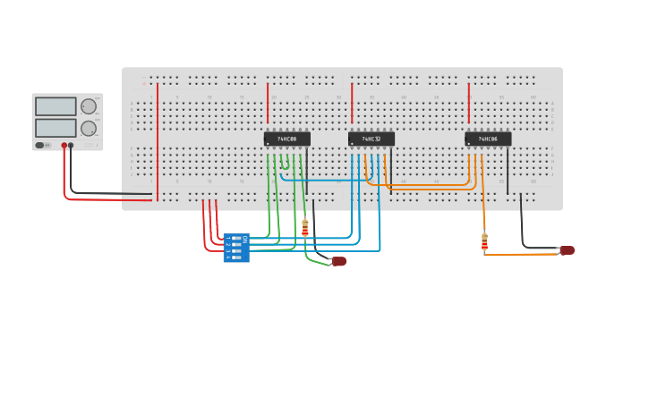 Circuit design Full Adder - Tinkercad