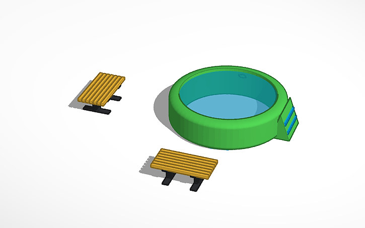 3D design swimming pool - Tinkercad