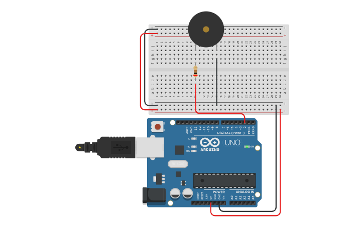 Circuit design BUZZER DOREMI2 - Tinkercad