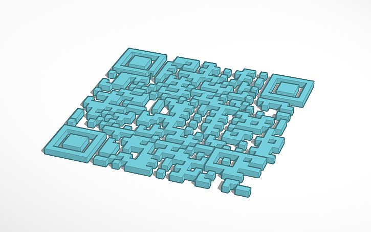 3D design QR Code reading QR Code - Tinkercad