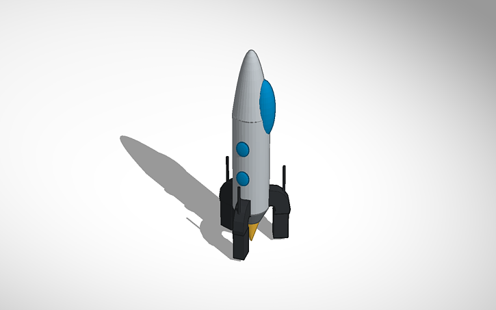 Cad Software Rocketship 3D design Rocket Ship - Tinkercad